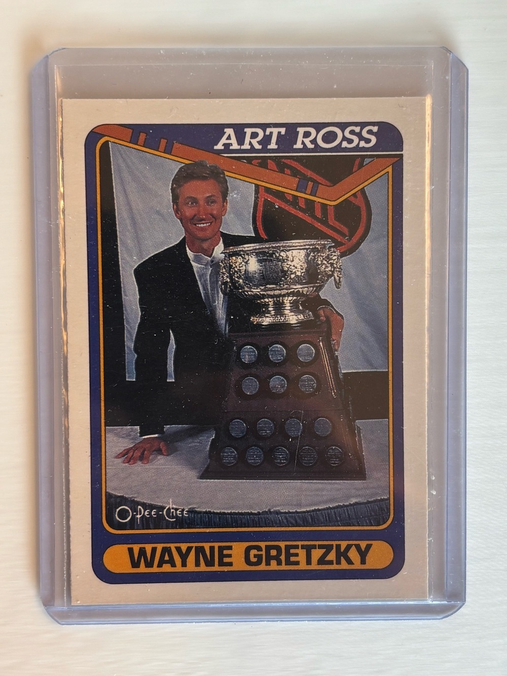 Wayne Gretzky 1990-91 O-Pee-Chee #522 Art Ross Trophy Los Angeles Kings